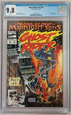 Buy Marvel Ghost Rider Vol. 2 #28 KEY Rise Of The Midnight Sons CGC 9.8 WP 1992 • 78.27£