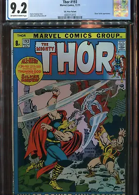 Buy Thor #193 CGC 9.2 UK Price Variant , Marvel Comics 11/71 • 1,200£