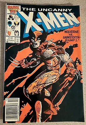Buy The Uncanny X-Men #212 Marvel Comic Book - Wolverine Newstand Edition • 18.92£
