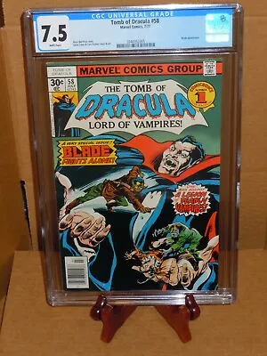 Buy 🔑tomb Of Dracula #58 Cgc 7.5 White Pages All Blade Issue • 78.05£