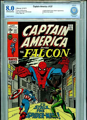 Buy Captain America #137 CBCS 8.0 VF 1971  Marvel Comics B3 Amricons • 159.83£