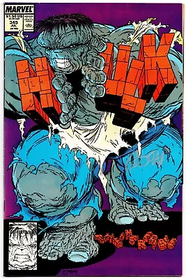 Buy Incredible Hulk #345 VF/NM Signed W/COA Peter David 1988 McFarlane Art Marvel • 75.16£