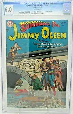 Buy Superman's Pal Jimmy Olsen #3 ~ DC 1955 ~ CGC 6.0 FN ~ Otto Binder Story • 660.49£