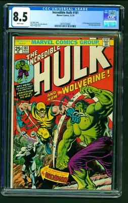 Buy Incredible Hulk #181 CGC VF+ 8.5 1st Full Appearance Wolverine! Marvel 1974 • 5,356.79£