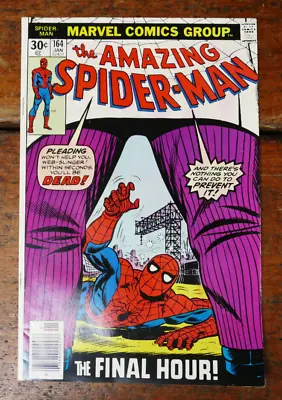 Buy The Amazing Spider-Man #164 - Kingpin Appearance (Marvel, 1977) Bronze Age FN • 19.76£