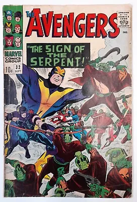 Buy AVENGERS #32 Key Silver Age 1st BILL FOSTER + SONS OF THE SERPENT *FREE UK PPH* • 36£