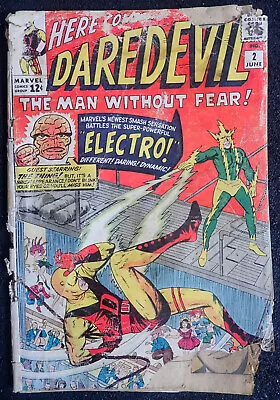Buy Daredevil #2 ⚡ KEY 2nd Electro Appearance ⚡ 1964 • 156.88£