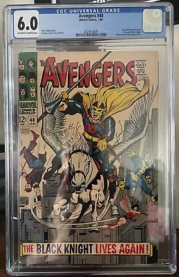 Buy Avengers #48 CGC 6.0 1968 OW/W Pages 1st App. New Black Knight • 130.39£