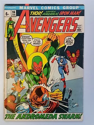 Buy Avengers #96 Vg+ (4.5) Iron Man Thor Vision Febuary 1972 Marvel Comics ** • 24.99£