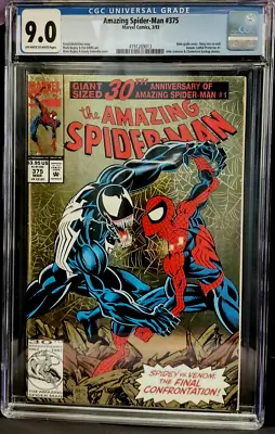 Buy Amazing Spider-Man 375 CGC  9.0  VF/NM   OW/W PAGES • 55.96£