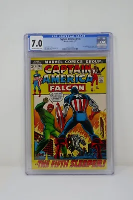 Buy Marvel Comics 1972 Captain America #148 CGC 7.0 • 138.52£