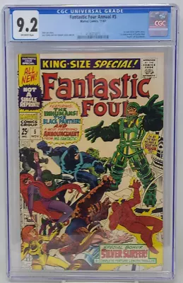 Buy Fantastic Four Annual #5 ~ Marvel 1967 ~ Cgc 9.2 ~ 1st Solo Silver Surfer Story • 269.05£