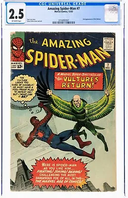 Buy Amazing Spider-Man #7 (Dec 1963, Marvel Comics) CGC 2.5 GD+ | 3716892007 • 315.36£