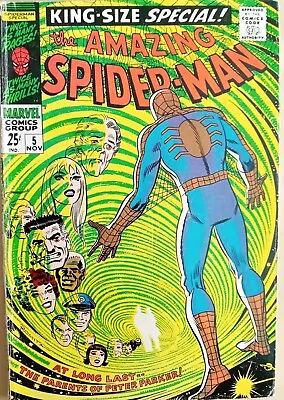 Buy Amazing Spider-man Annual #5 - GD+ (2.5) - Marvel 1968 - 25 Cents With UK Stamp • 11.99£