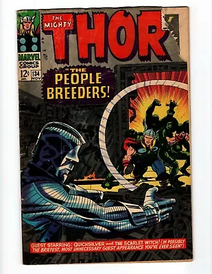 Buy Thor #134, GD+ 2.5, 1st High Evolutionary; Stan Lee And Jack Kirby • 39.23£