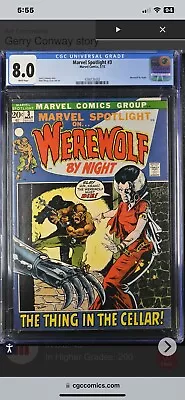 Buy Marvel Spotlight #3 Cgc 8.0 White Pages 1972 2nd Werewolf By Night • 125.69£