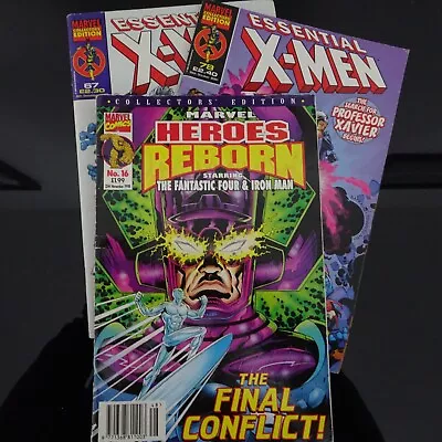 Buy Lot Of 3 Marvel Comics  UK Eds, Heroes Reborn #16 1998, Essential X-Men #67 #78 • 5.99£