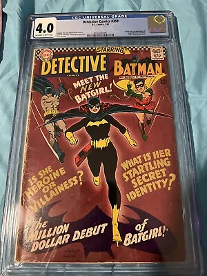Buy Detective Comics 359 Cgc 4.0. Origin And 1st Batgirl (Barbara Gordon) • 435.74£