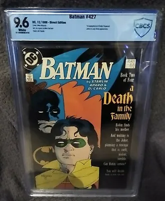 Buy BATMAN #427 CBCS 9.6 NM+ 1988 DC - Death In The Family - Mignola Cover - CGC • 83.88£