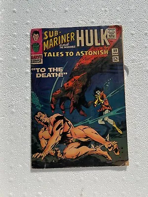 Buy Tales To Astonish 80 Silver Age Incredible Hulk The Sub-Mariner 1966 • 23.65£
