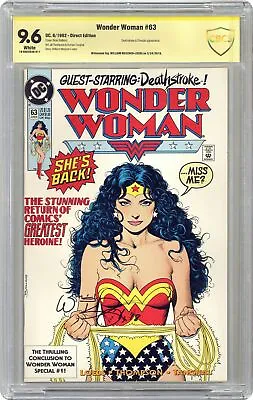 Buy Wonder Woman #63 CBCS 9.6 SS Messner-Loebs On 2/24/2018 1992 18-0E63938-011 • 110.64£
