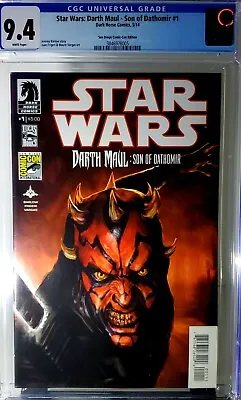 Buy Star Wars Darth Maul Son Of Dathomir 1 CGC 9.4 SDCC Edition [Dark Saber] • 115.06£