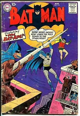 Buy Bat Man #114 1958-DC-Bat-ape-robot Splash Panel-G+ • 70.56£