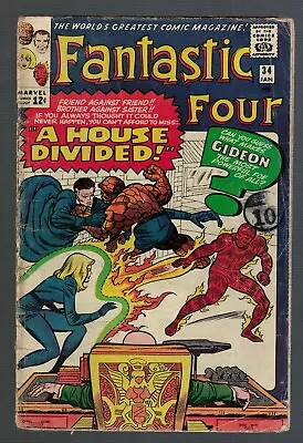 Buy Marvel Comics Fantastic Four 34 G/VG 3.0 0 1964 House Divided  • 54.99£