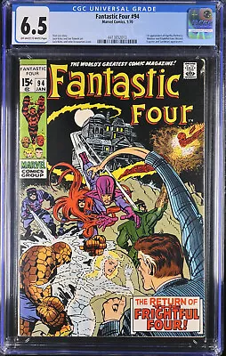 Buy Fantastic Four #94 | CGC Graded 6.5 | Marvel Comics, 1970 • 15.58£