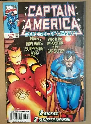 Buy Captain America Sentinel Of Liberty, Issue 5, NM, 1999, Iron Man, Marvel Comics • 0.90£