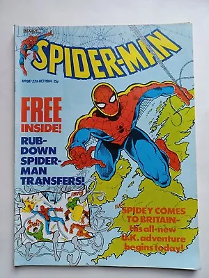 Buy Spider-Man #607 UK Weekly 1984 Marvel Comics Exclusive UK Story NO FREE GIFT • 10.99£