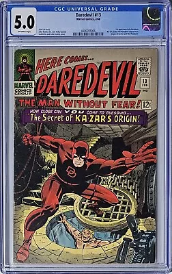 Buy Daredevil #13 CGC 5.0 Marvel Comics 1966 1st Appearance Of Vibranium • 79.43£