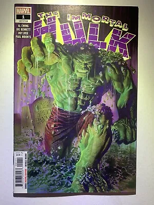 Buy Immortal Hulk #1 - MARVEL COMIC -  1st App Jackie McGee, Alex Ross Cover - NM • 19.99£