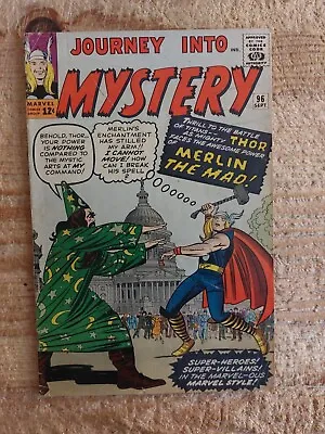 Buy Journey Into Mystery #96. Sept 1963. Marvel. 1st Mad Merlin! Cents. Vg- • 70£