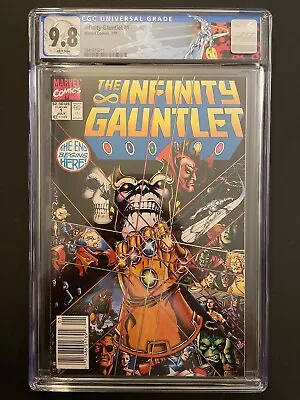Buy Infinity Gauntlet Vol.1 #1 1991 Newsstand CGC 9.8 Marvel Comic Book GR1-131 • 632.23£