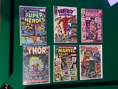 Buy 6 Marvel Silver Age Lot Fantastic Four Avengers Spiderman Thor Hulk Iron Man Cap • 62.53£