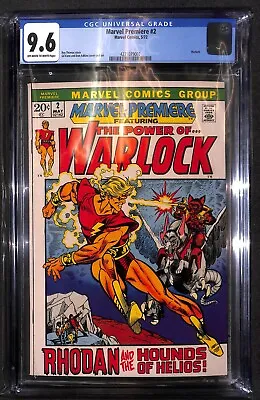 Buy Marvel Premiere #2 ⭐ CGC 9.6 ⭐ The Power Of Warlock! 1st Time Named Adam 1972 • 172.92£