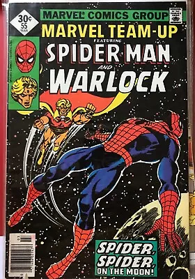 Buy Marvel Team-Up, Spider-Man, Warlock #55, Marvel Comics 1976, G-VG, Free Shipping • 13.61£