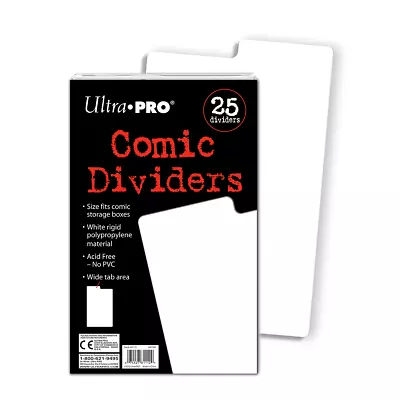 Buy Ultra Pro Comic Book Dividers Pack Of 25 - White • 23.91£
