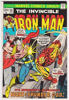 Buy Invincible Iron Man #66 Very Fine Plus 8.5 Mighty Thor George Tuska Art 1974 • 37.21£