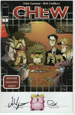Buy Chew #1 Retailers RI Variant Signed Layman & Guillory Image Card/Board Game NM • 355.77£