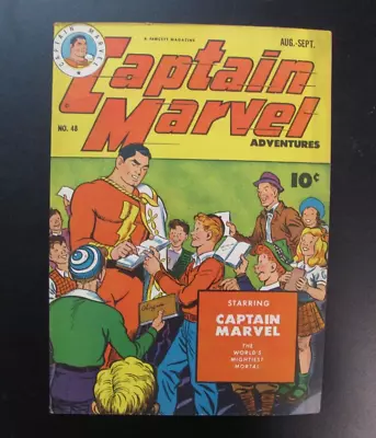 Buy Comics Color Comic Book Captain Marvel Adventures Vol. 8 No. 48 Fawcett 1945 • 119.93£