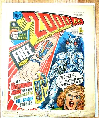 Buy 2000 AD #2 (March 5th 1977) Programme Comic 1st Judge Dredd No Free Gift • 139£