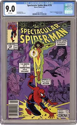 Buy Spectacular Spider-Man Peter Parker #176 CGC 9.0 1991 3738110003 • 54.17£