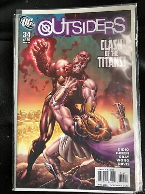 Buy Dc Outsiders Clash Of The Titans No. 34 $2.99 Comic Bookjan 2011 In Display Bag • 12£