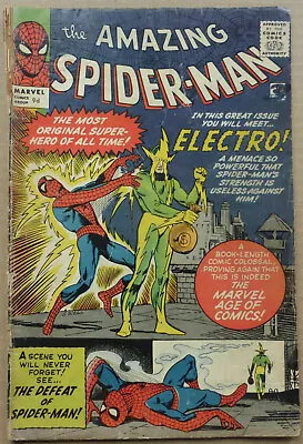 Buy THE AMAZING SPIDER-MAN #9, CLASSIC SILVER AGE WITH 1st APPEARANCE OF 'ELECTRO' • 545£