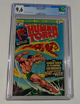 Buy THE HUMAN TORCH #7 CGC 9.6 White Pages VS. SUB-MARINER Cover! 1975 Low Pop • 238.32£