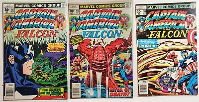 Buy CAPTAIN AMERICA And The FALCON LOT #207, 208, 209 JACK KIRBY 1977 • 7.87£