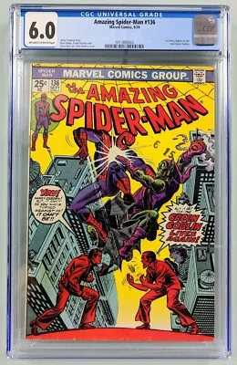 Buy Amazing Spider-Man #136 CGC 6.0 (1974) 1st Harry Osborne As Green Goblin! Key! • 75.10£