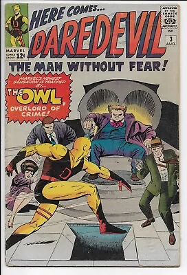 Buy Daredevil #3 (1964) Yellow Costume 1st Appearance Of The Owl Silver-age Key Vg • 159.90£